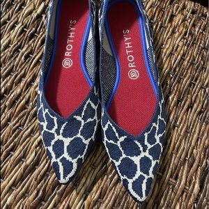 Rothy’s Indigo Giraffe Points sz 11.5 EUC